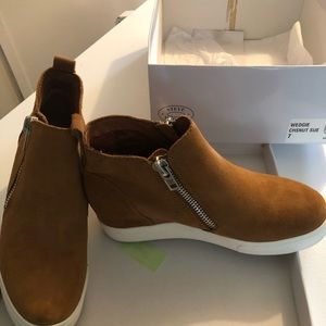 Steve Madden Suede Wedge Booties